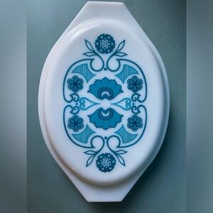 Vintage Blue Horizon Pyrex Casserole Dish 15 QT